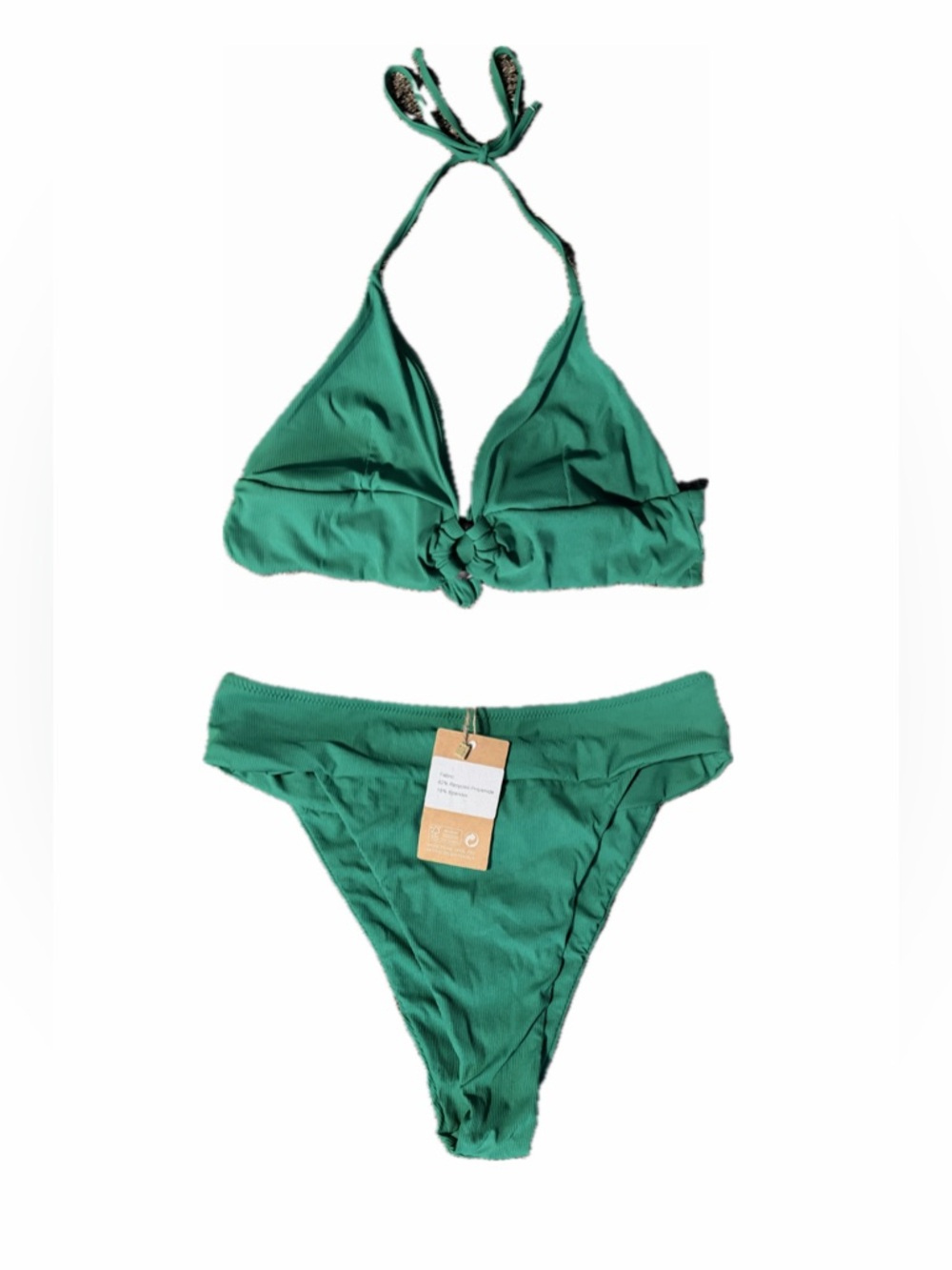 BERLOOK- Emerald green Halter Bikini Set - Women Swim